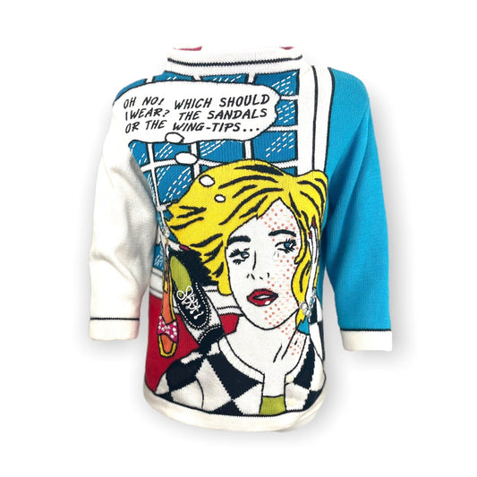 VTG Pop Art Sweater Sz S / M